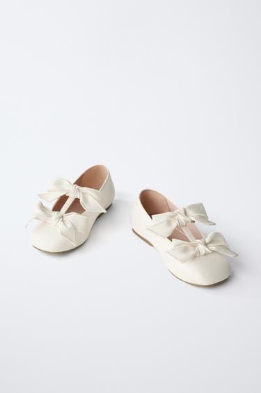 BALLERINES AVEC LACETS - Blanc de Zara - Image 2