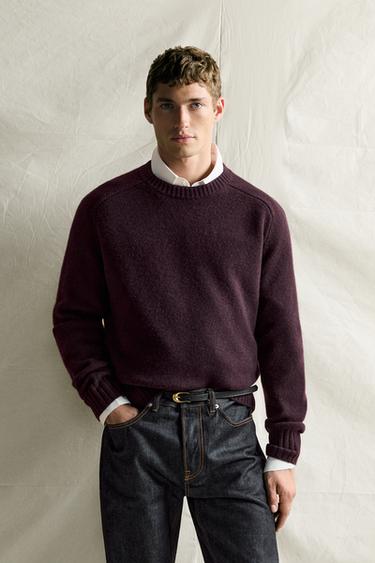 100% CASHMERE REGULAR FIT JUMPER — Plum 2