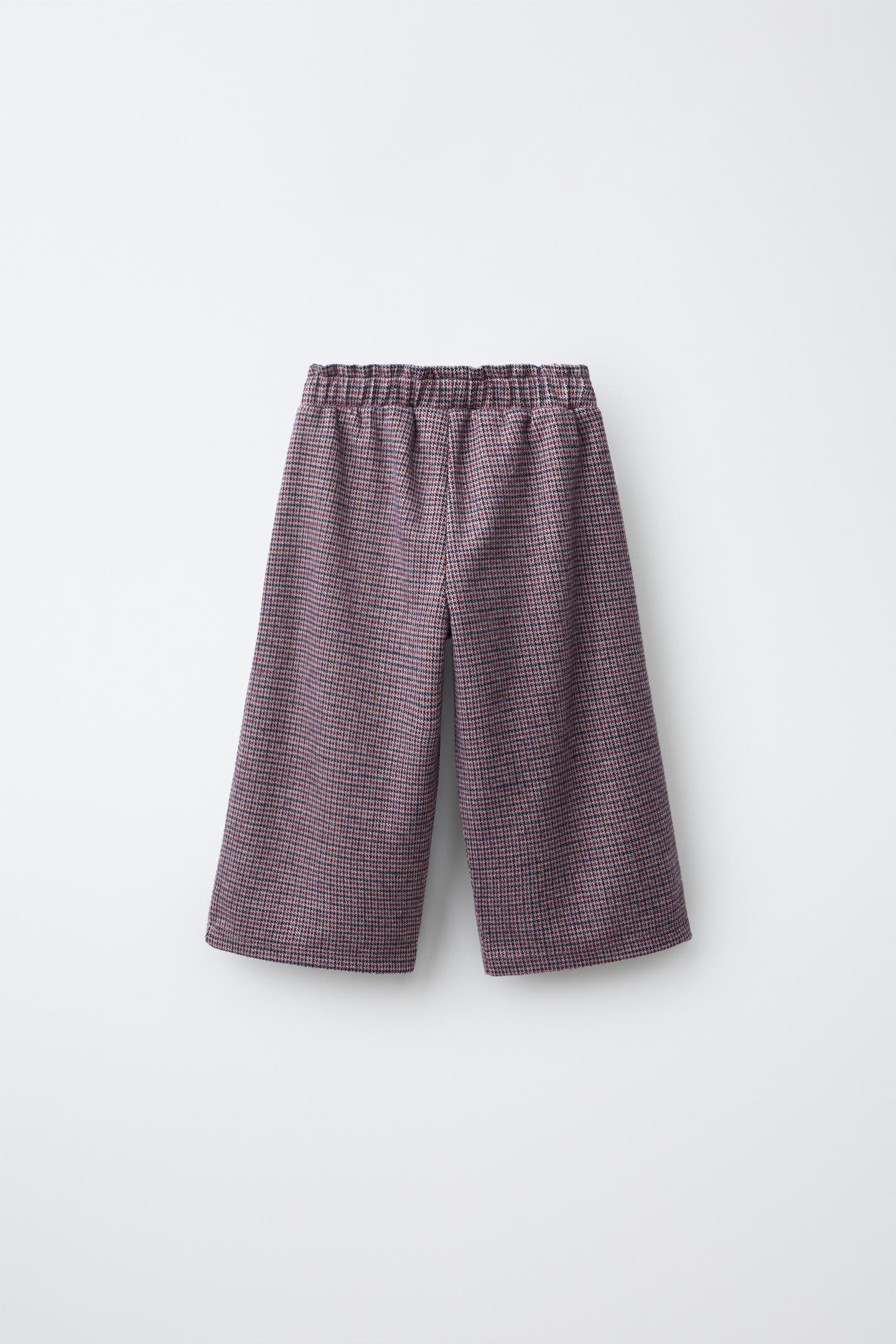 Детские брюки Zara Plaid Culotte, цвет: Бордовый — фото 2