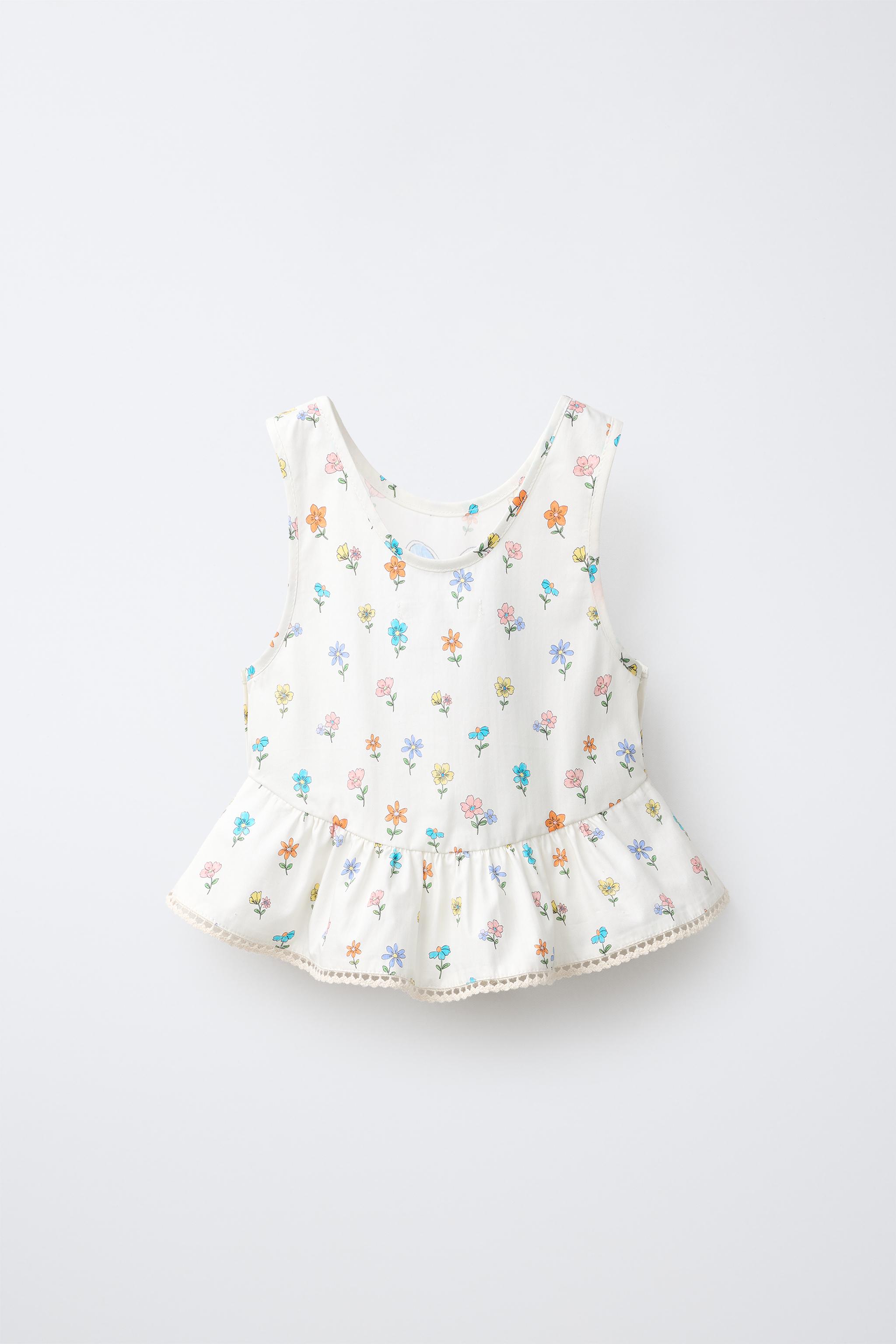 Детские рубашки Zara FLORAL PRINT TOP — фото 3