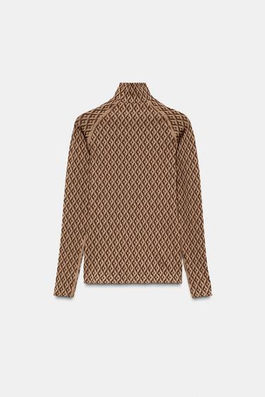 T-SHIRT THERMIQUE JACQUARD SEAMLESS THERMOLITE® CORE SKI COLLECTION - Marron clair de Zara - Image 5