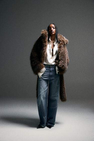 SHORT FAUX FUR COAT HARRY LAMBERT FOR ZARA X DISNEY - Dark brown by Zara