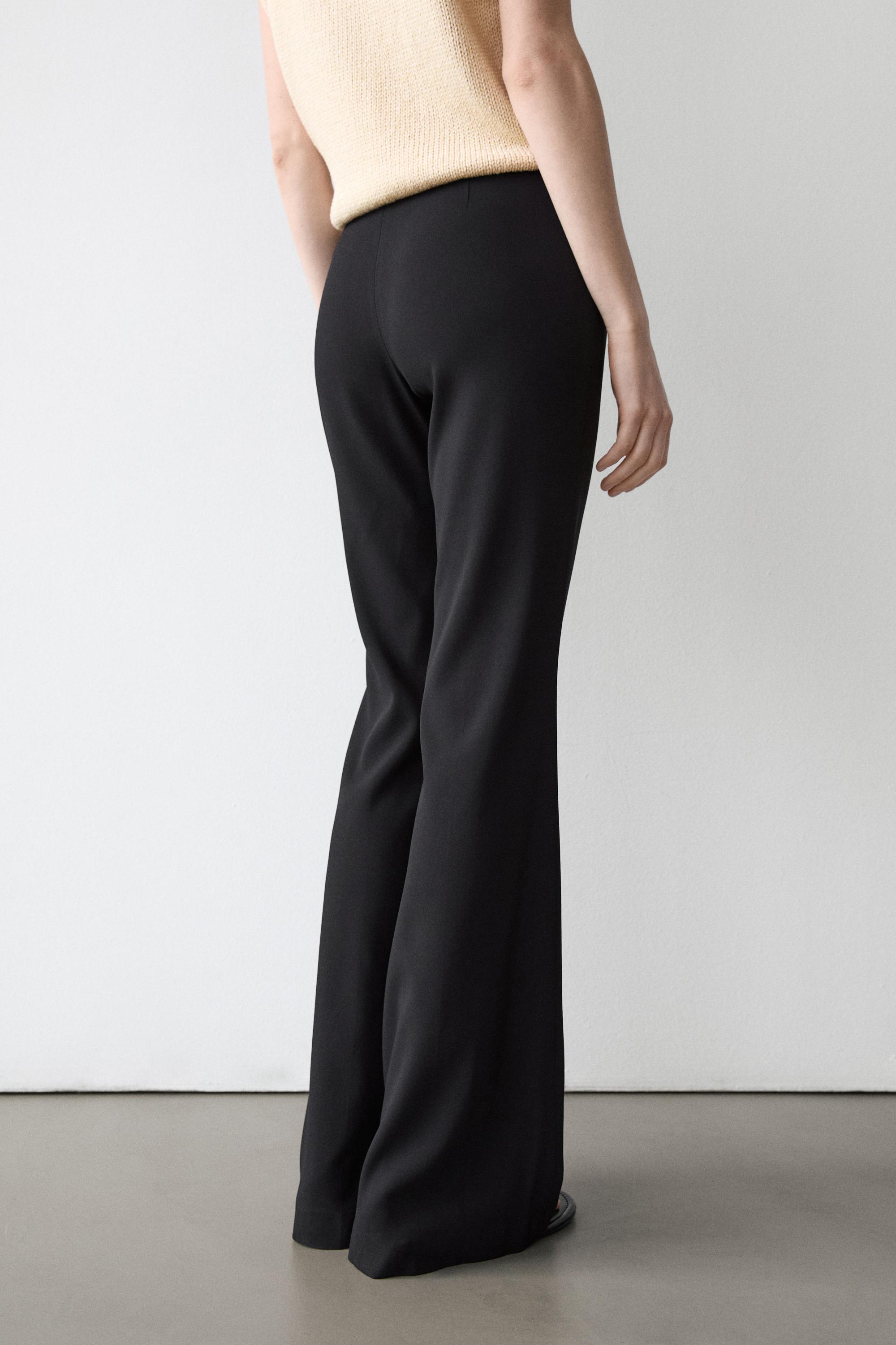 Flared trousers with pocket