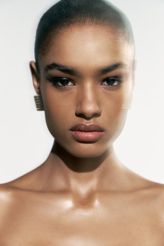 COMBINED SQUARE MAXI EARRINGS - Golden by Zara - Image 0