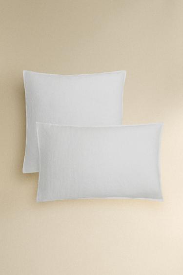 WASHED LINEN PILLOWCASE (160 GxM²) - White od Zara - Obrázek 0