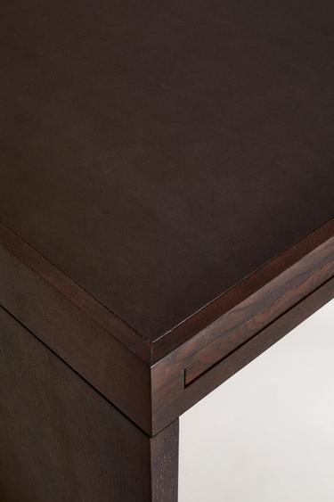 BUREAU BOIS ET CUIR - Marron foncé de Zara - Image 5