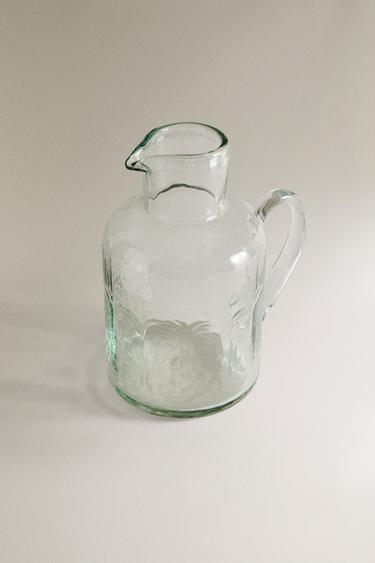 HAMMERED GLASS JUG - Transparent by Zara - Image 1