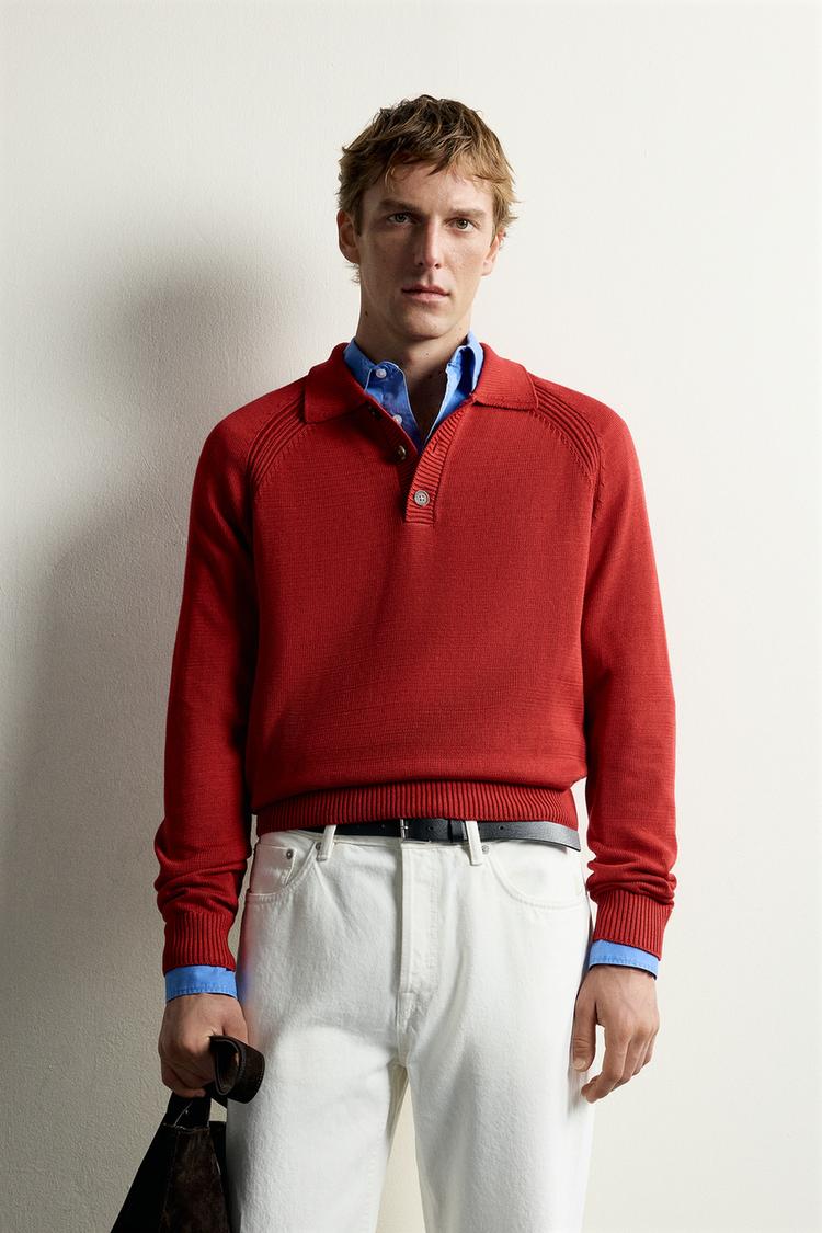 100% COTTON KNIT POLO SHIRT