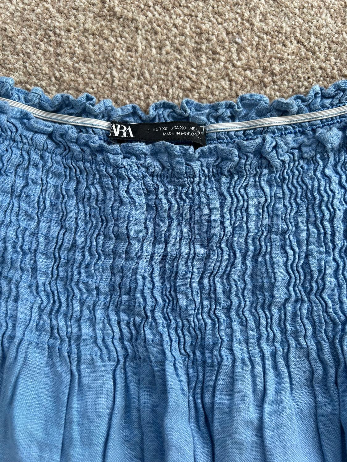 SHIRRED LINEN TOP - Image 3