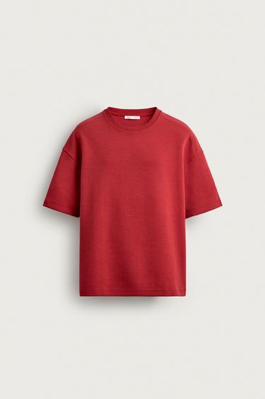 RELAXED FIT INTERLOCK SWEATSHIRT - Red by Zara