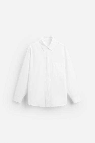CHEMISE OVERSIZE OXFORD - Blanc de Zara - Image 6