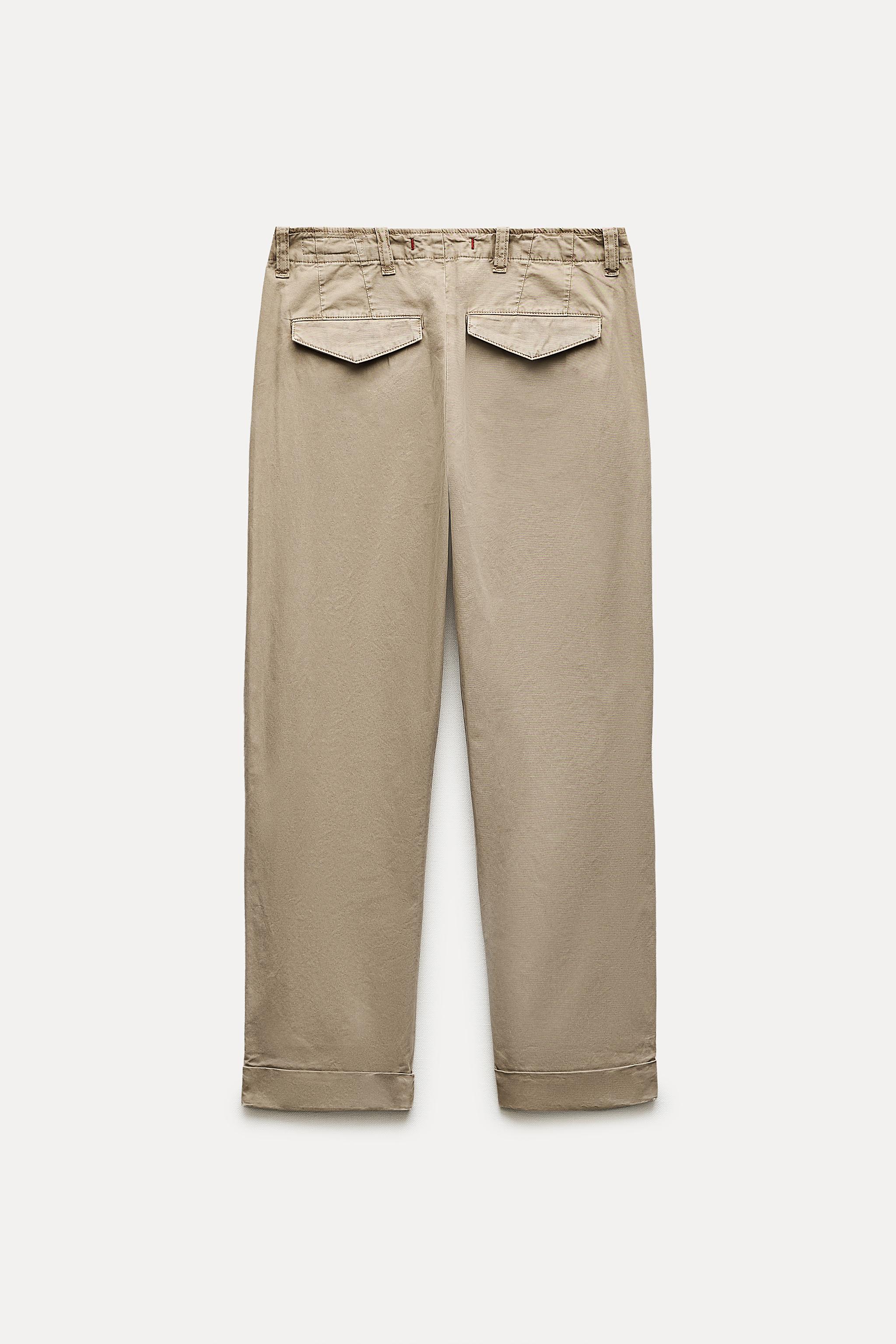 ZW COLLECTION LOW-RISE CHINOS - Brown / Taupe | ZARA India