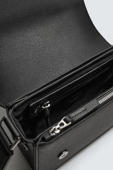 TEXTURED CROSSBODY BAG - Black by Zara - Image 5