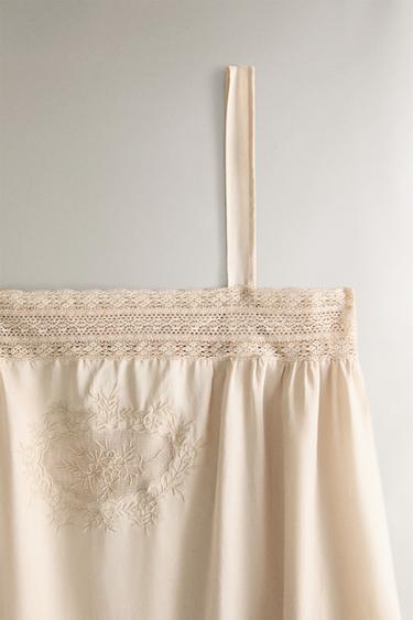 OPENWORK SATEEN NIGHTDRESS - Light beige by Zara - Image 1