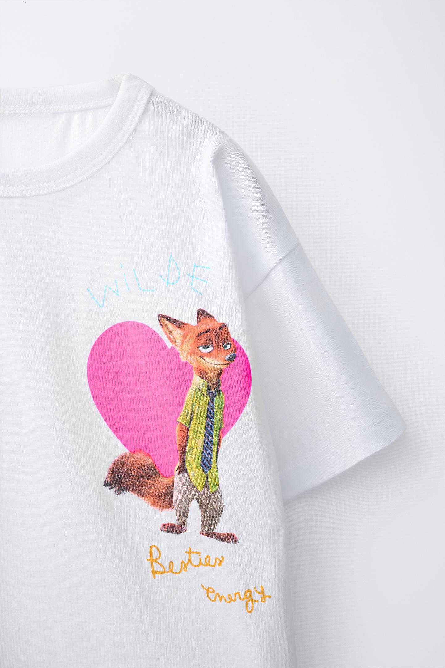 Детская футболка Zara Zootopia © Disney, цвет: Белый — фото 3