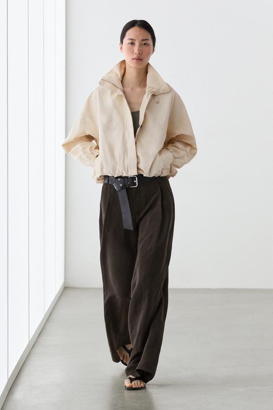 Wide-leg flowing trousers with darts from Zara - $130