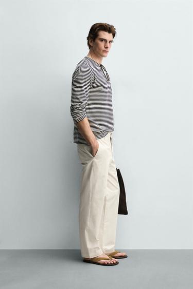 PANTALON CHINO STRAIGHT FIT - Écru de Zara - Image 3