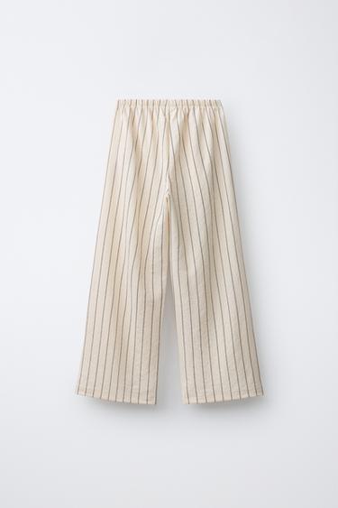 STRIPED WIDE-LEG PYJAMA TROUSERS - Stripes by Zara - Image 1