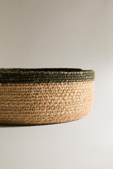 ROUND WOVEN BASKET - Green by Zara - Image 3