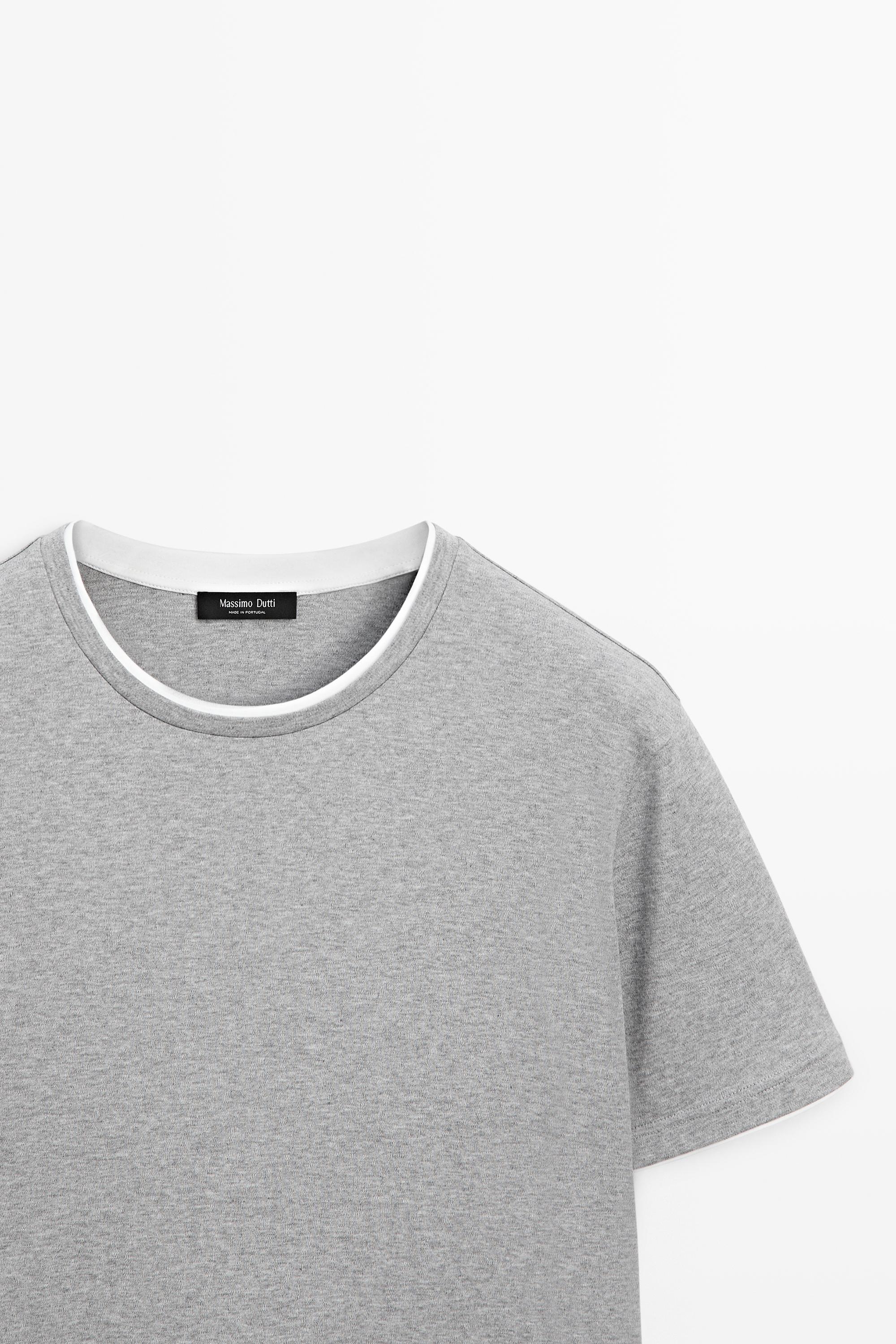 T-shirt détail contrastant 100 % coton