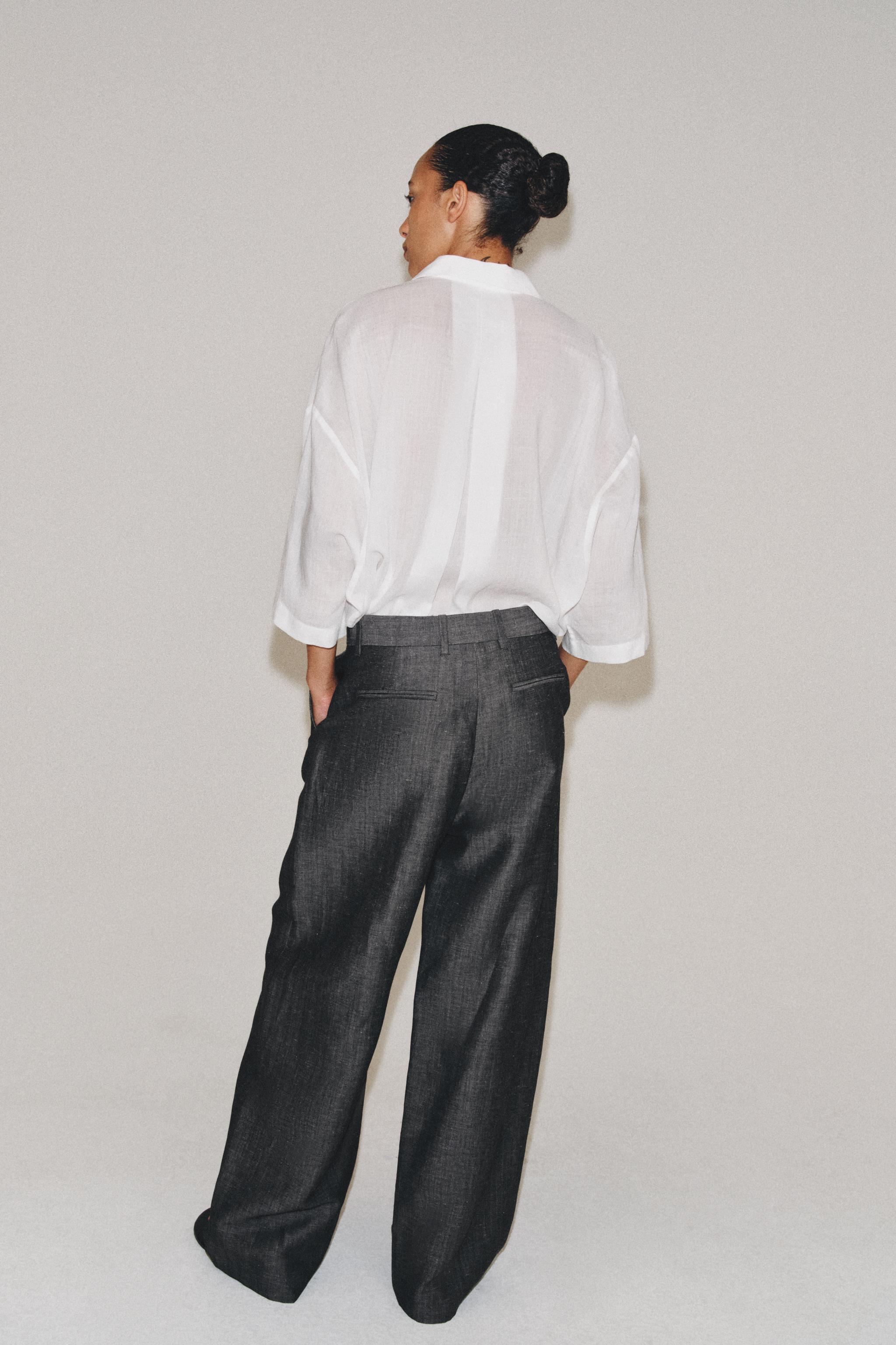CHEMISE OVERSIZE AVEC RAMIE ZW COLLECTION