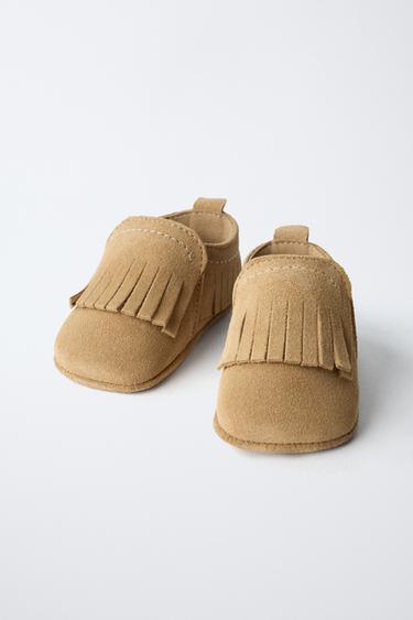LEATHER SHOES - Sand Brown by Zara - Image 2