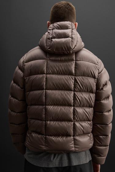 VESTE DOUDOUNE À CAPUCHE - Marron clair de Zara - Image 4