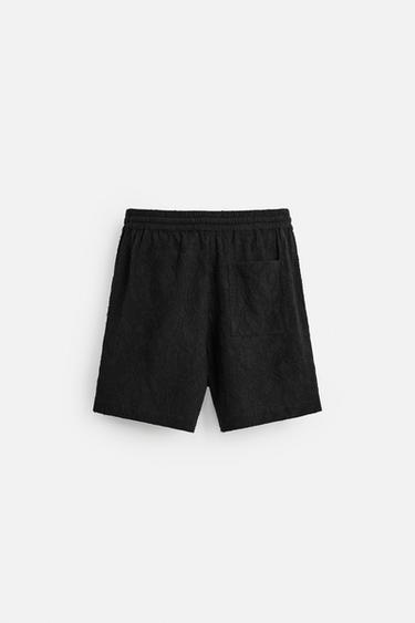 BERMUDA RELAXED FIT JACQUARD - Noir de Zara - Image 7