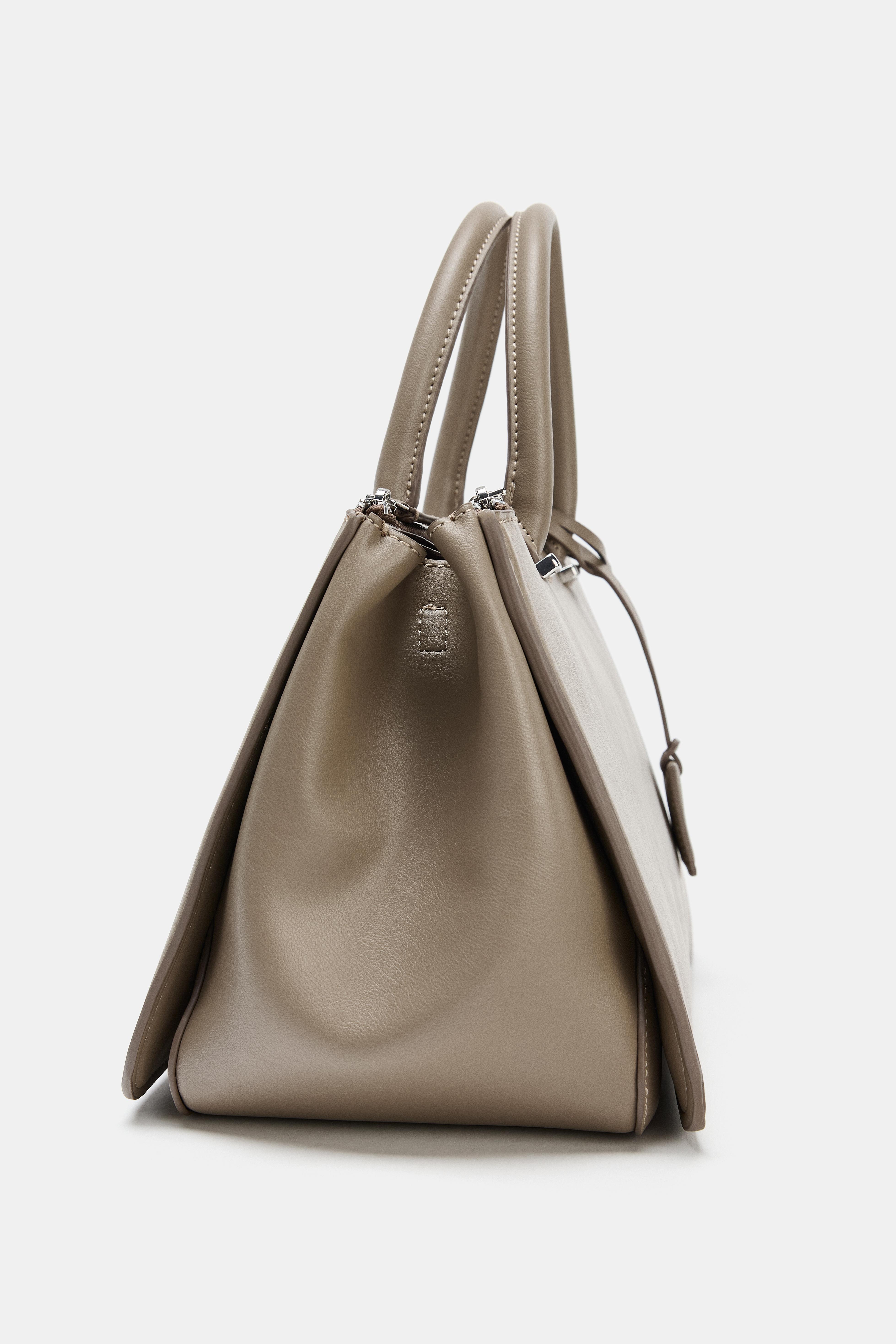 CITYBAG DE ALÇA DUPLA - Cinza-toupeira | ZARA Brasil