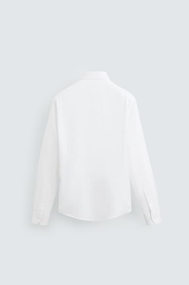 SLIM FIT TEXTURED SHIRT - White by Zara - Image 6