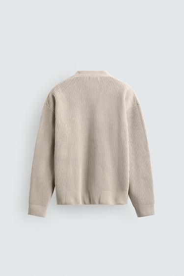 CARDIGAN RELAXED FIT STRUCTURÉ - Écru de Zara - Image 7