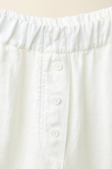 PANTALON 100% LIN CRÉÉ PAR CARAMEL LONDON X ZARA - écru-blanc de Zara - Image 5