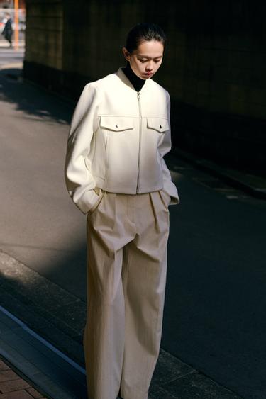 SOFT PLACKET JACKET - Ecru by Zara
