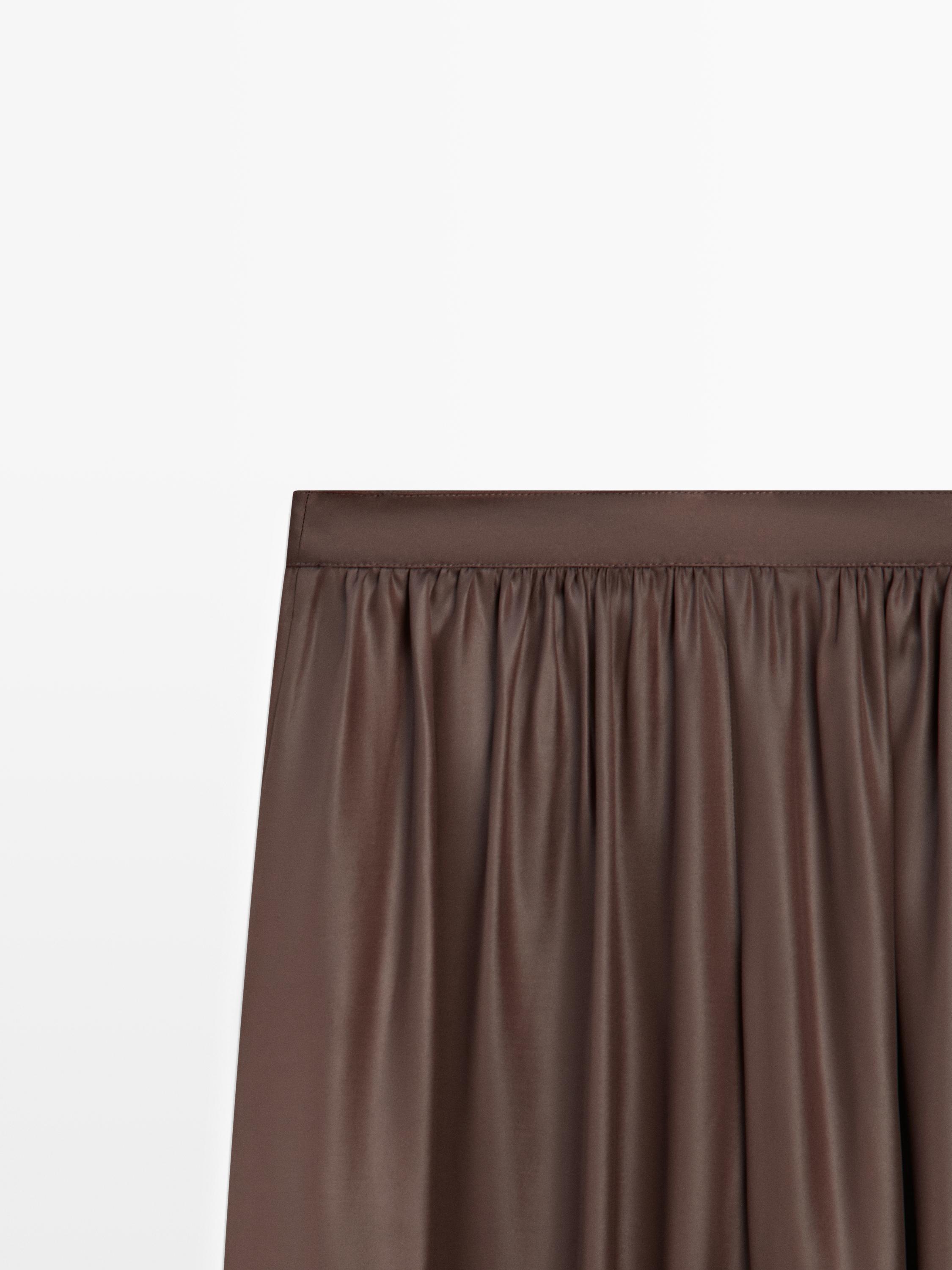 Flowing balloon fit satin trousers