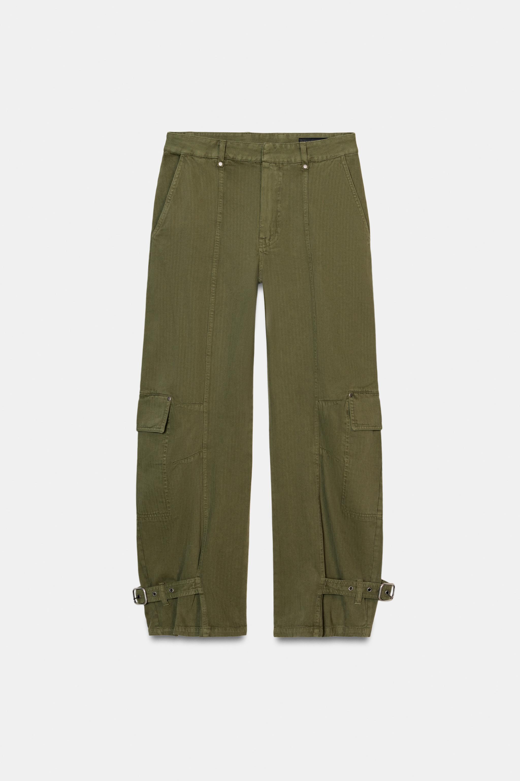 ZW COLLECTION BARREL CARGO PANTS - Khaki | ZARA United States