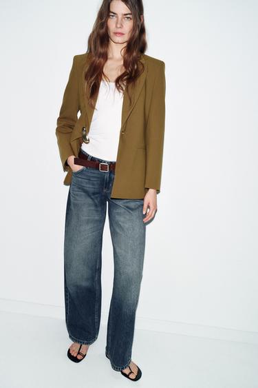 Zara TAILORED BLAZER WITH GOLDEN HARDWARE - Oil - Image 0