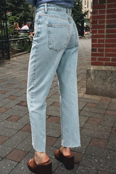 Z1975 HIGH-RISE STRAIGHT JEANS - Light blue by Zara