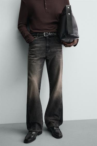 FLARE FIT JEANS - Charcoal by Zara - Image 4