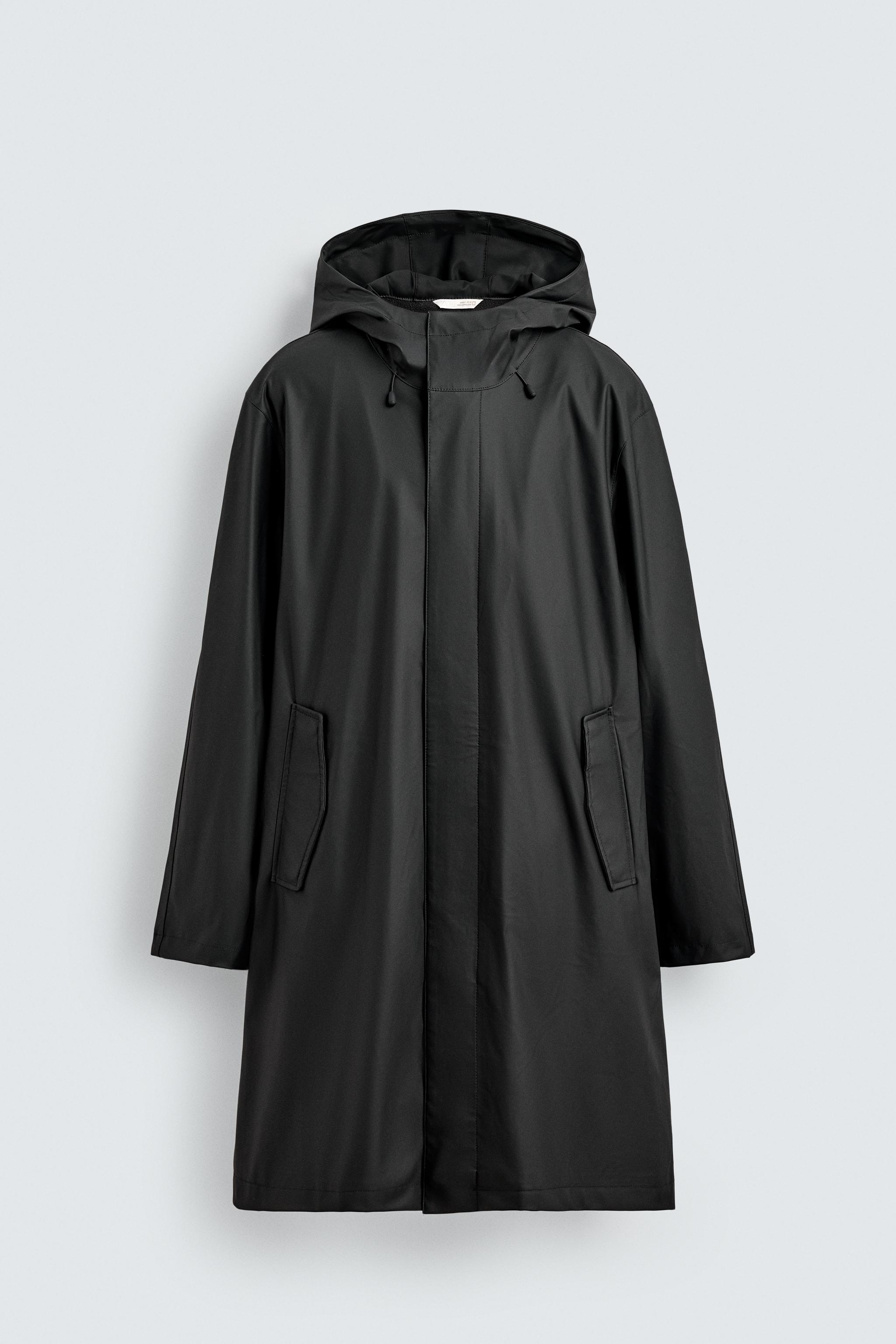 ぷぴき RUBBERIZED HOODED PARKA - Black | ZARA Canada