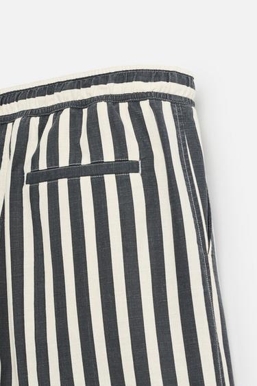 JACQUARD TEXTURED BERMUDA SHORTS - Dark grey by Zara - Image 8