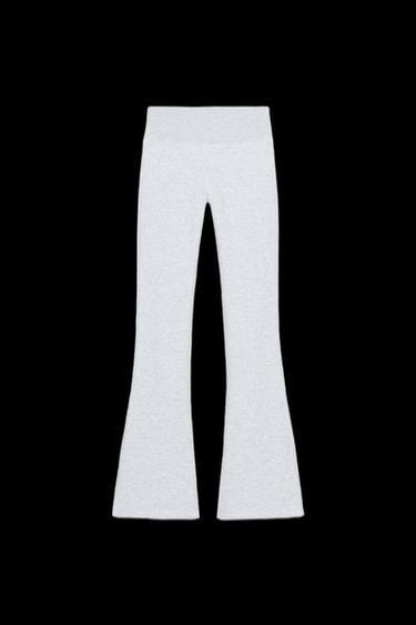 Zara FLARE FLEECE PANTS - Gray marl - Image 0