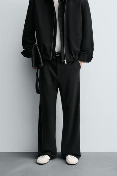 LOOSE-FITTING RELAXED FIT TROUSERS - Dark navy by Zara