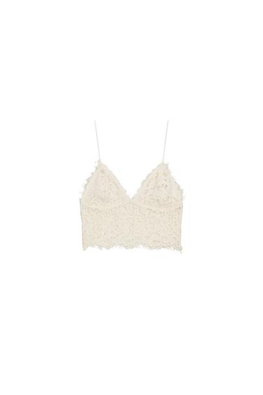 EMBROIDERED CROP TOP