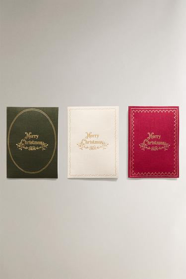 ENSEMBLE CARTES POSTALES LIVRE NOËL (ENSEMBLE DE 3) - Multicolore de Zara