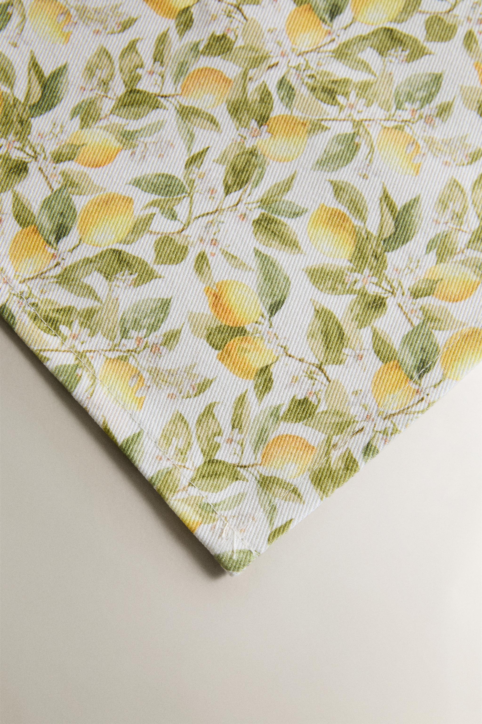 LEMON RESIN-COATED COTTON TABLECLOTH