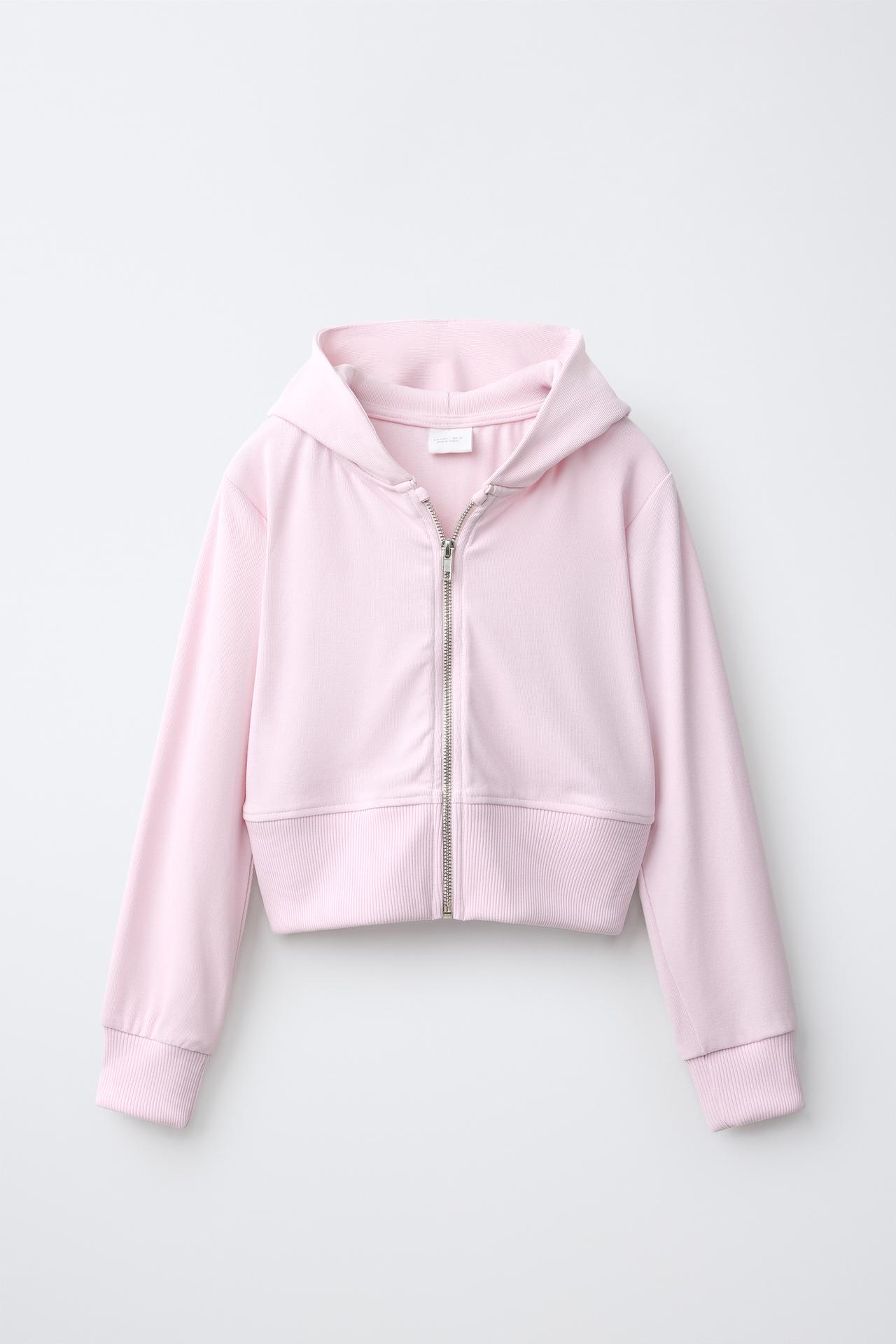 SOLID HOODIE AND FLARE PANTS SET — Pink