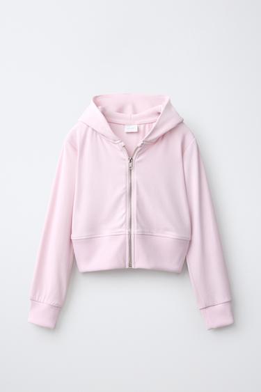 SOLID HOODIE AND FLARE PANTS SET — Pink 2