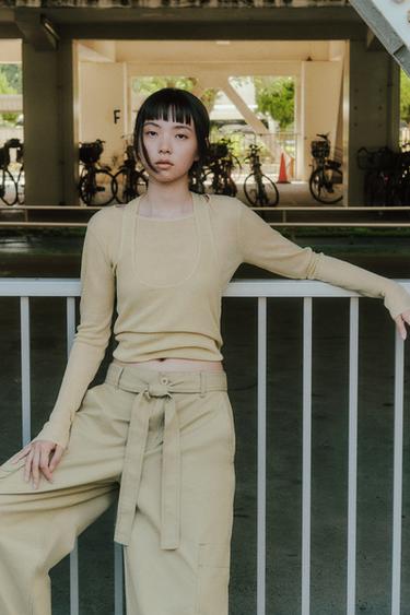 MULTI-POSITION KNIT TOP - TYEAMARILLO by Zara