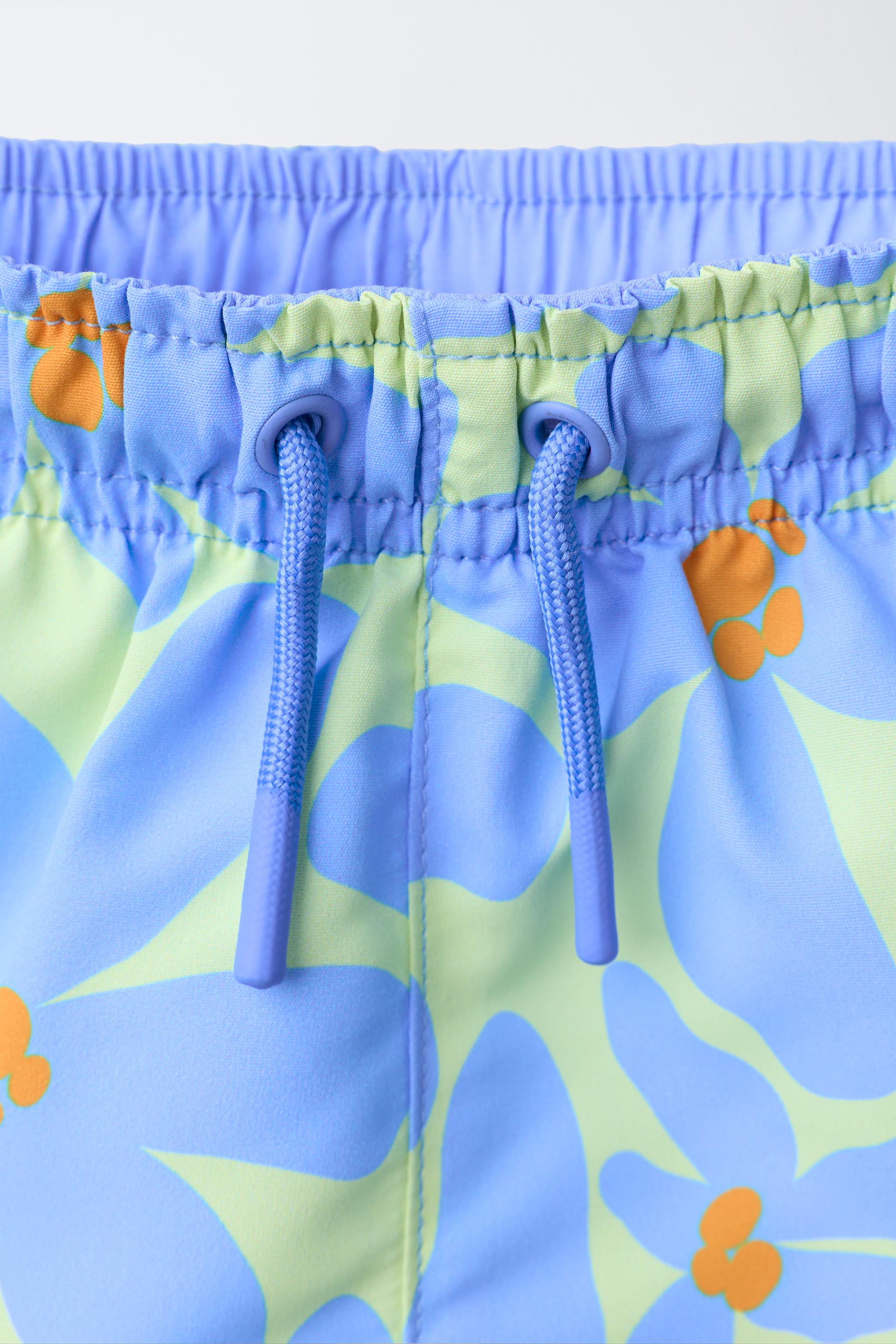 AGES 2-6 / FLORAL PRINT SWIM SHORTS