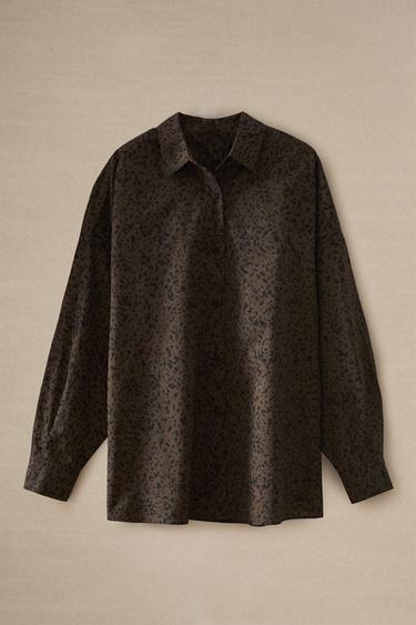 CHEMISE IMPRIMÉ LÉOPARD - Marron de Zara - Image 4